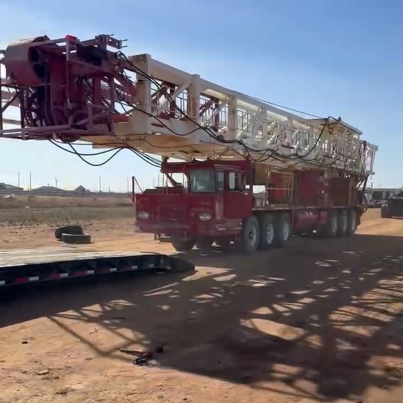 Truck carrying a large oversized load